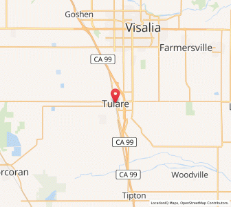 Map of Tulare, California