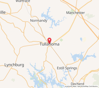 Map of Tullahoma, Tennessee