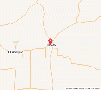 Map of Turkey, Texas