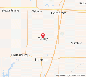 Map of Turney, Missouri