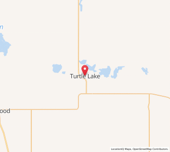 Map of Turtle Lake, North Dakota