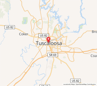 Map of Tuscaloosa, Alabama