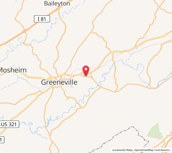 Map of Tusculum, Tennessee