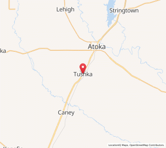 Map of Tushka, Oklahoma