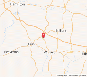 Map of Twin, Alabama