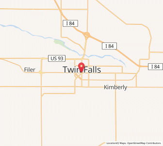 Map of Twin Falls, Idaho