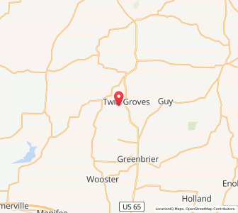 Map of Twin Groves, Arkansas