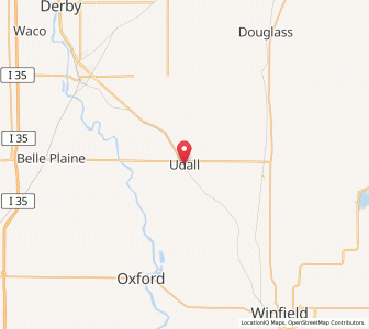 Map of Udall, Kansas