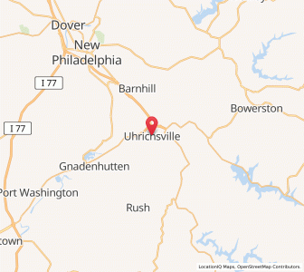 Map of Uhrichsville, Ohio