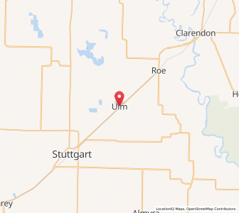 Map of Ulm, Arkansas