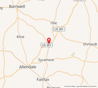 Map of Ulmer, South Carolina