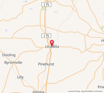 Map of Unadilla, Georgia