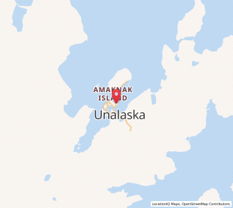 Map of Unalaska, Alaska