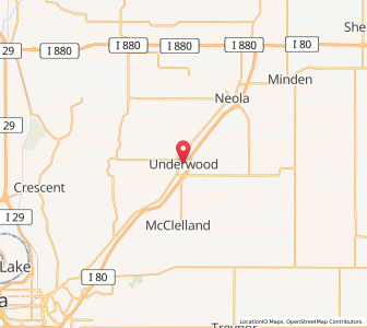Map of Underwood, Iowa
