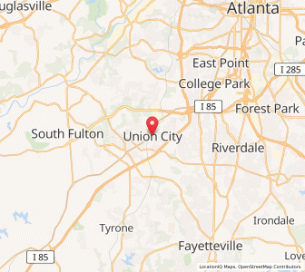 Map of Union City, Georgia