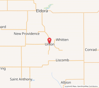Map of Union, Iowa