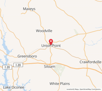 Map of Union Point, Georgia