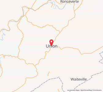 Map of Union, West Virginia