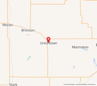 Map of Uniontown, Kansas