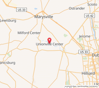 Map of Unionville Center, Ohio