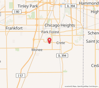 Map of University Park, Illinois