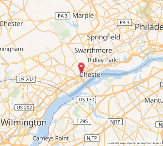 Map of Upland, Pennsylvania