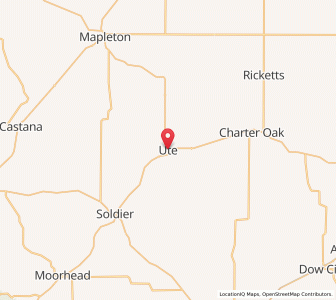 Map of Ute, Iowa