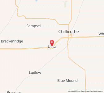 Map of Utica, Missouri