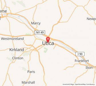 Map of Utica, New York