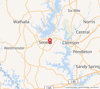 Map of Utica, South Carolina