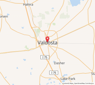 Map of Valdosta, Georgia