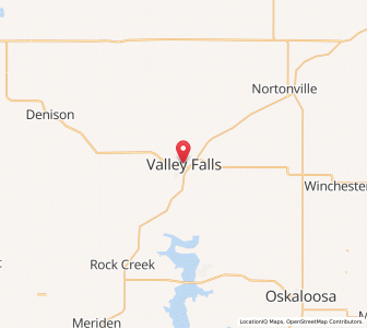 Map of Valley Falls, Kansas