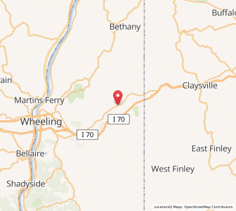 Map of Valley Grove, West Virginia