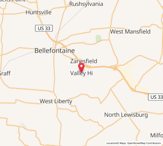 Map of Valley Hi, Ohio