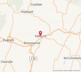 Map of Valley-Hi, Pennsylvania