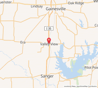 Map of Valley View, Texas