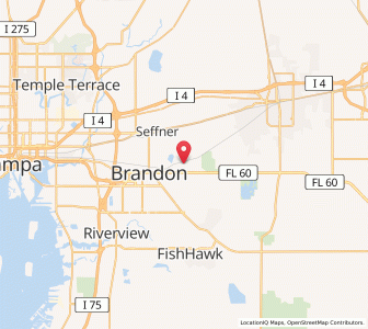 Map of Valrico, Florida