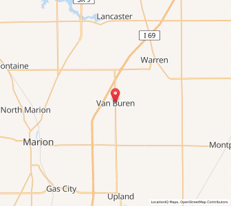 Map of Van Buren, Indiana
