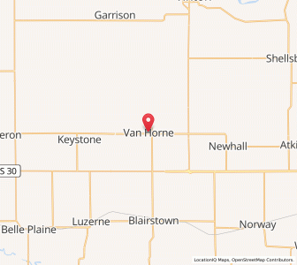 Map of Van Horne, Iowa