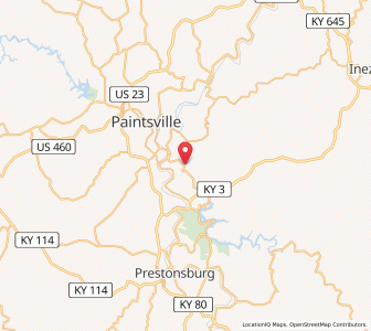 Map of Van Lear, Kentucky