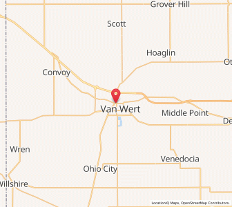 Map of Van Wert, Ohio