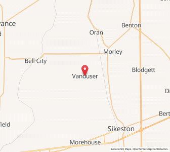 Map of Vanduser, Missouri