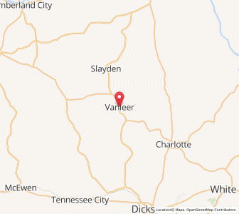 Map of Vanleer, Tennessee