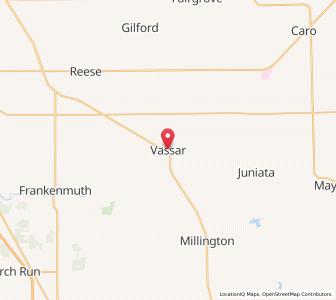 Map of Vassar, Michigan