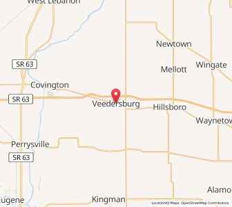 Map of Veedersburg, Indiana