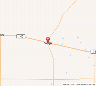 Map of Vega, Texas