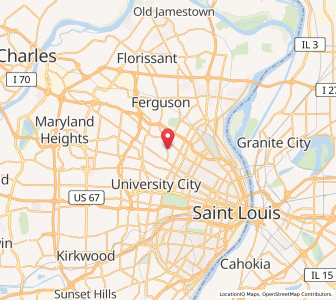 Map of Velda City, Missouri