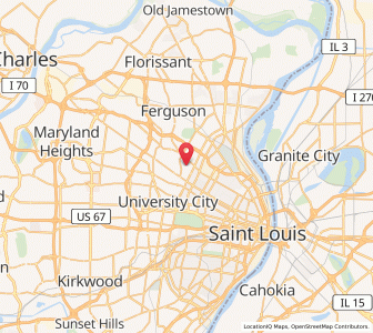 Map of Velda Village Hills, Missouri