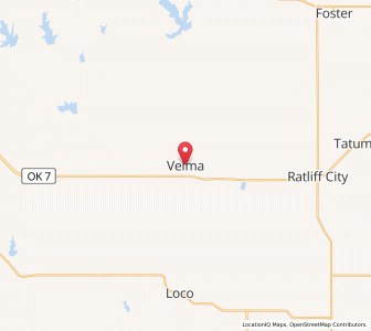 Map of Velma, Oklahoma