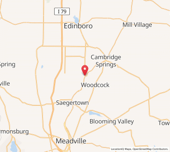 Map of Venango, Pennsylvania